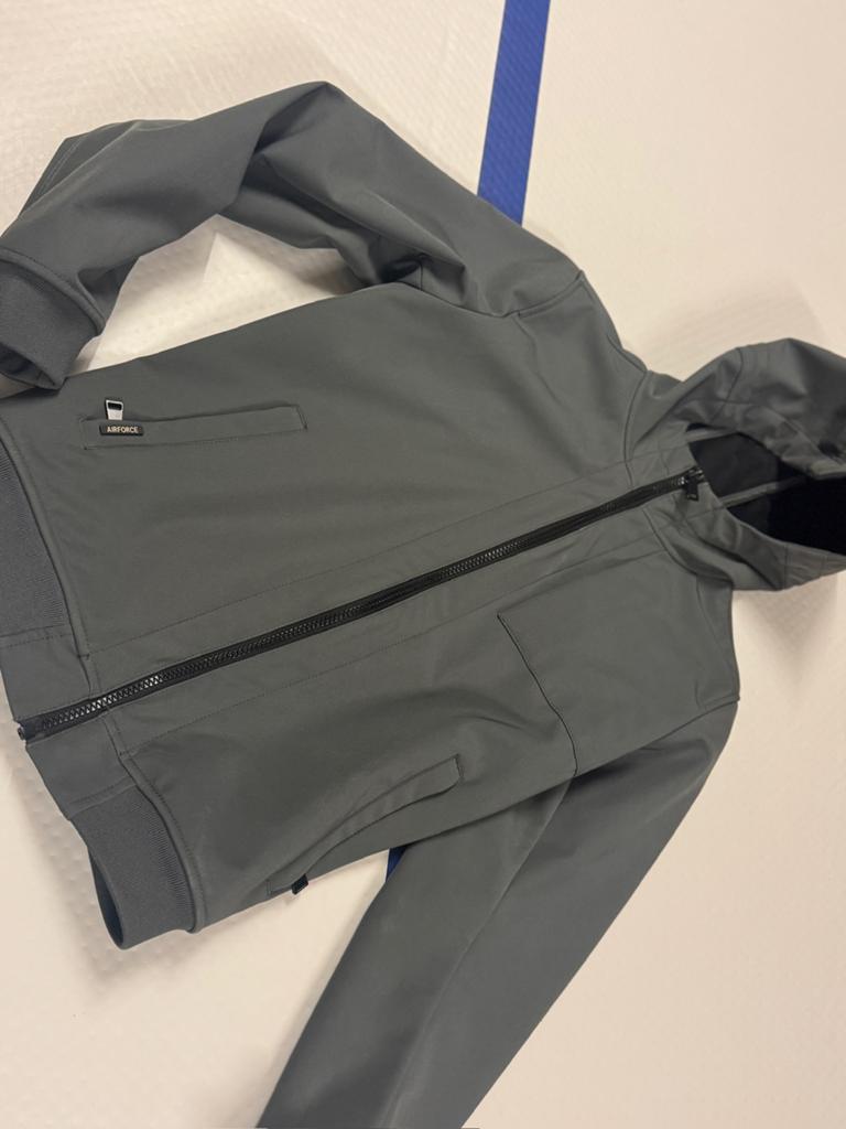 Airforce jas jongens 12 jaar 152 158 grijs als nieuw, Kinderen en Baby's, Kinderkleding | Maat 152, Ophalen of Verzenden, Zo goed als nieuw