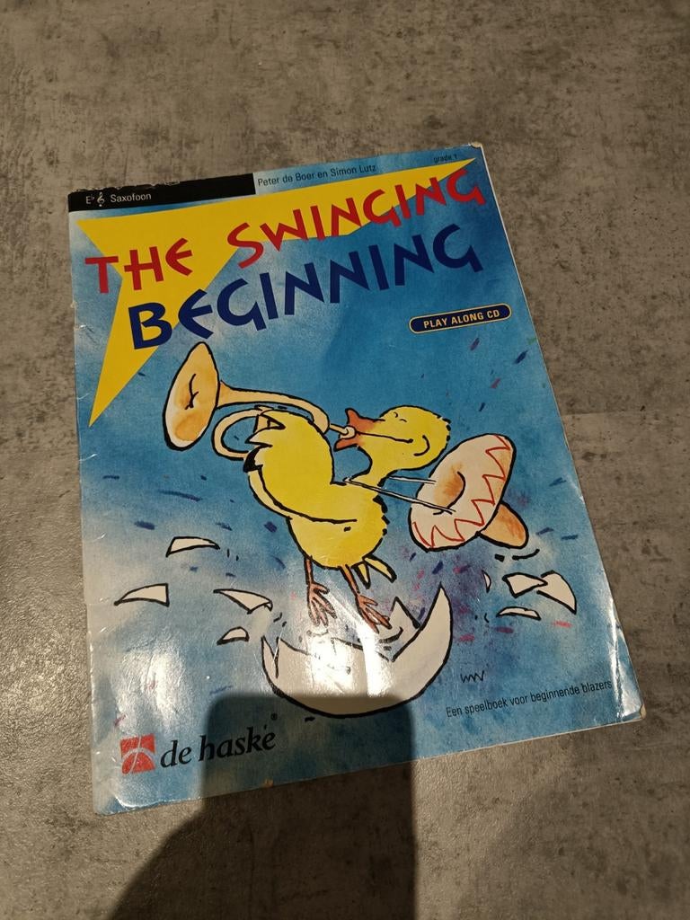 The Swinging Beginning - Saxofoon lesboek met CD, Gebruikt, Ophalen of Verzenden, Populair, Saxofoon