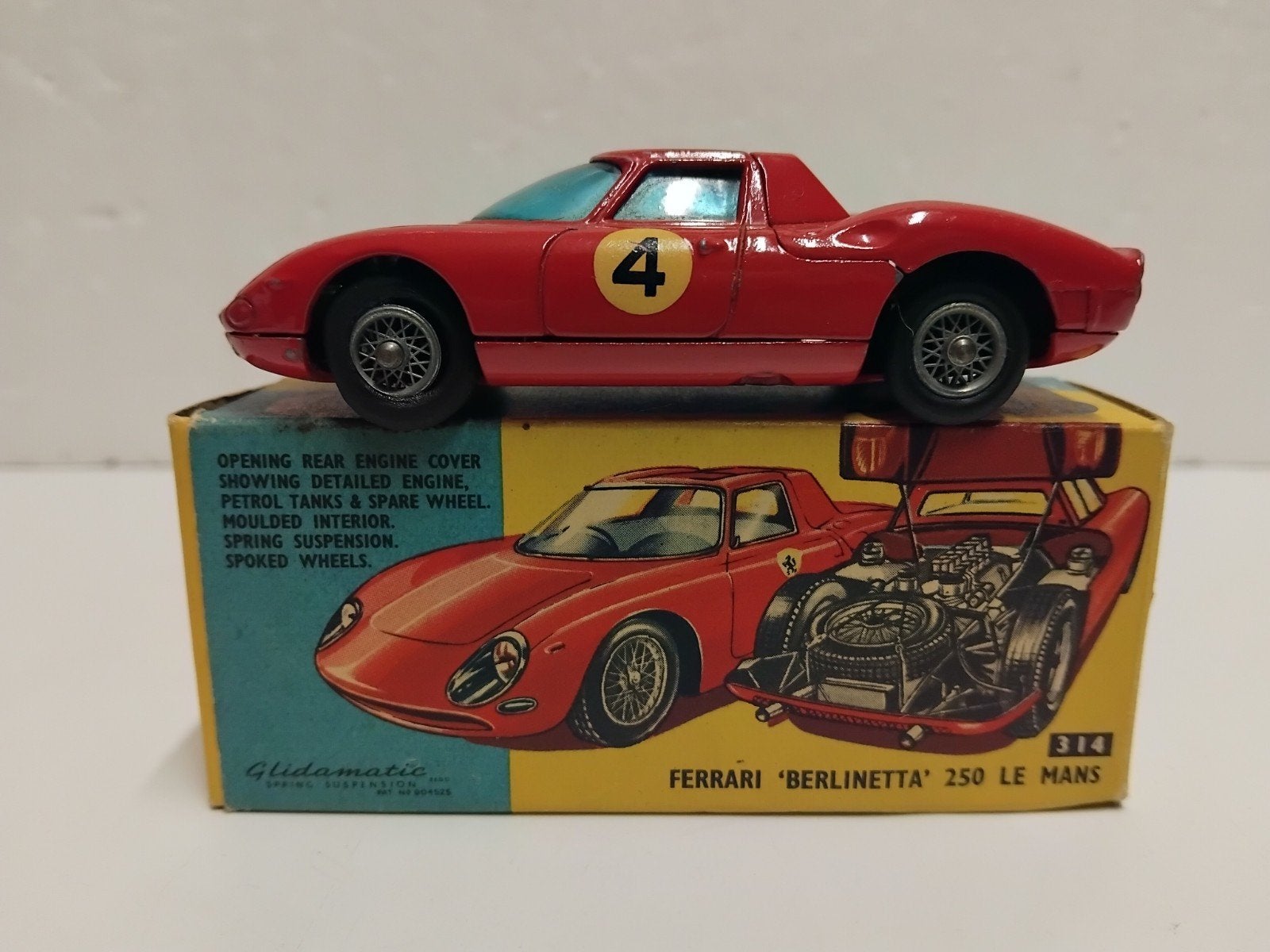 old Corgi Toys #314 Ferrari 250 LM Le Mans Berlinetta, Ophalen of Verzenden, Zo goed als nieuw, Auto, Corgi
