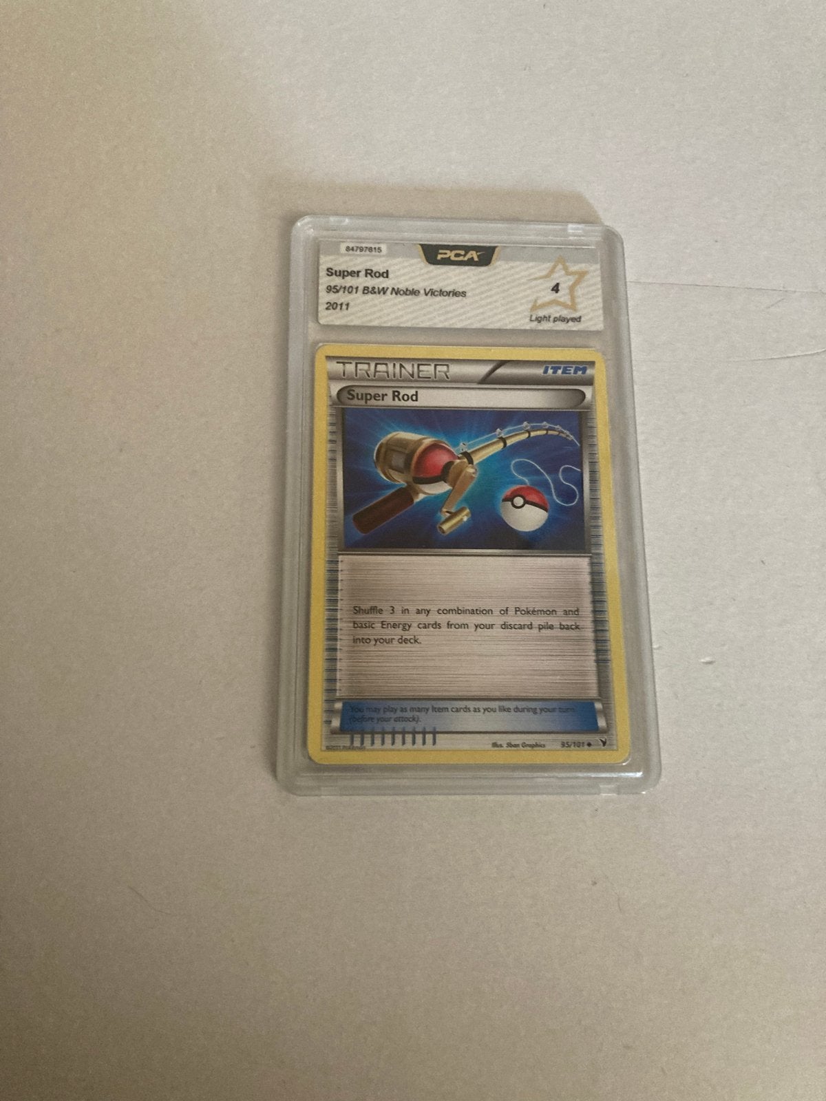 Pokémon Super Rod Trainer Kaart PCA 4 - Noble Victories, Ophalen of Verzenden, Gebruikt, Losse kaart