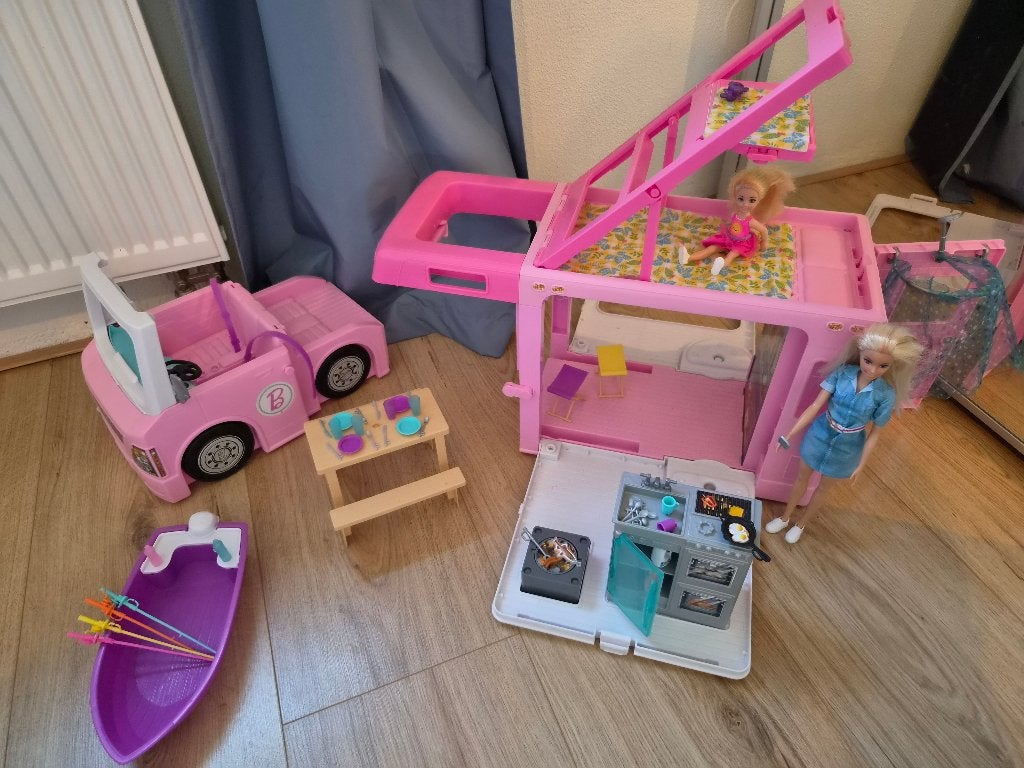 Barbie 3 in 1 camper, Ophalen of Verzenden, Gebruikt, Barbie