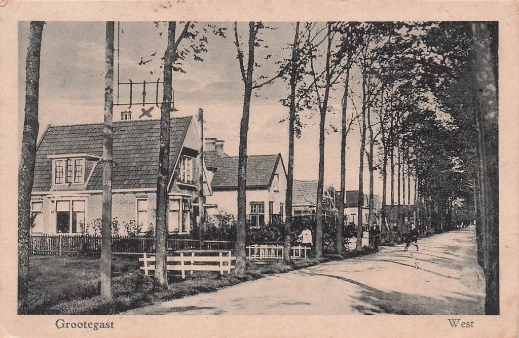702-429-021 Grootegast West, Verzamelen, Ansichtkaarten | Nederland, Verzenden, Voor 1920, Groningen