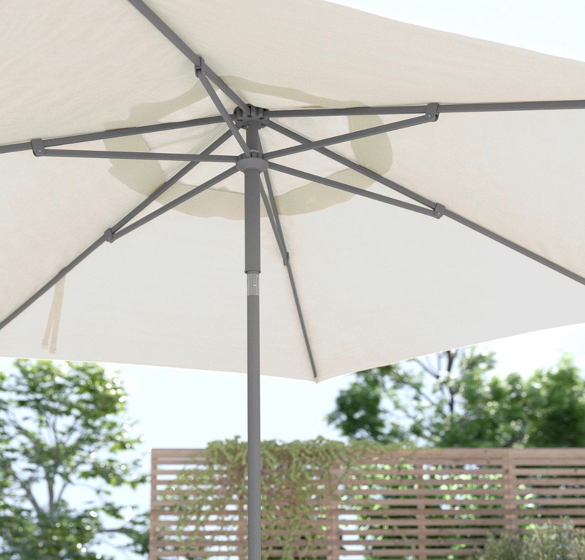Ikea parasol Joggesö, Tuin en Terras, Parasols, Zo goed als nieuw, 2 tot 3 meter, Kantelbaar, Ophalen