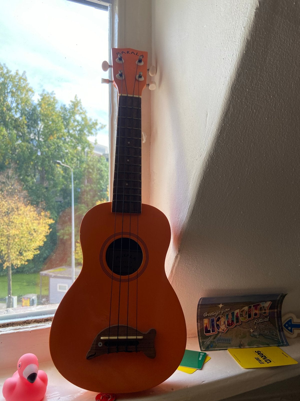 Oranje Makala Ukelele - Zo goed als nieuw, Ophalen of Verzenden, Zo goed als nieuw, Ukelele