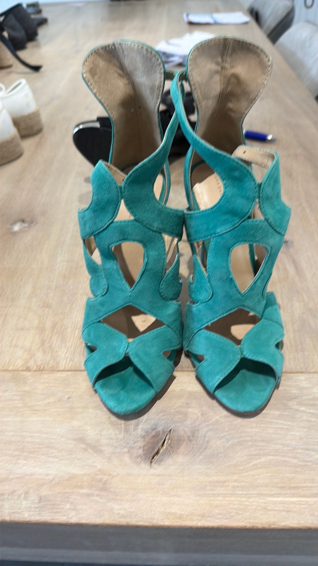 Zara groen pumps, Ophalen of Verzenden, Zo goed als nieuw, Overige soorten