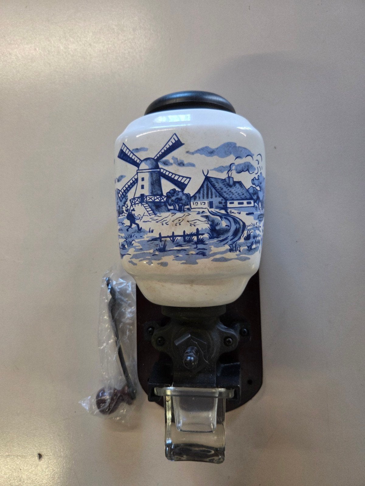 Antieke Delfts Blauwe Koffiemolen - Wandmodel, Ophalen
