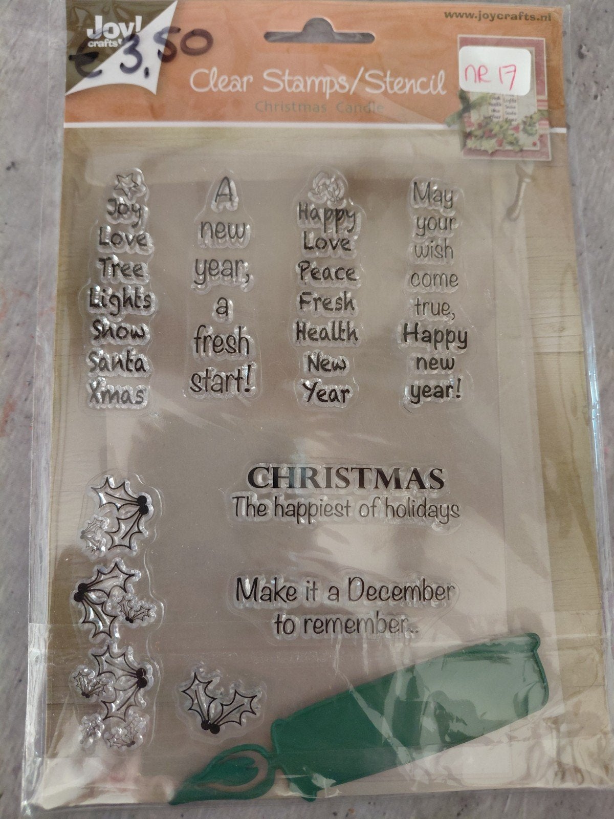 Joy! Crafts Clear Stamps/Stencil Kerst & Nieuwjaar, Ophalen of Verzenden, Nieuw, Clearstamp