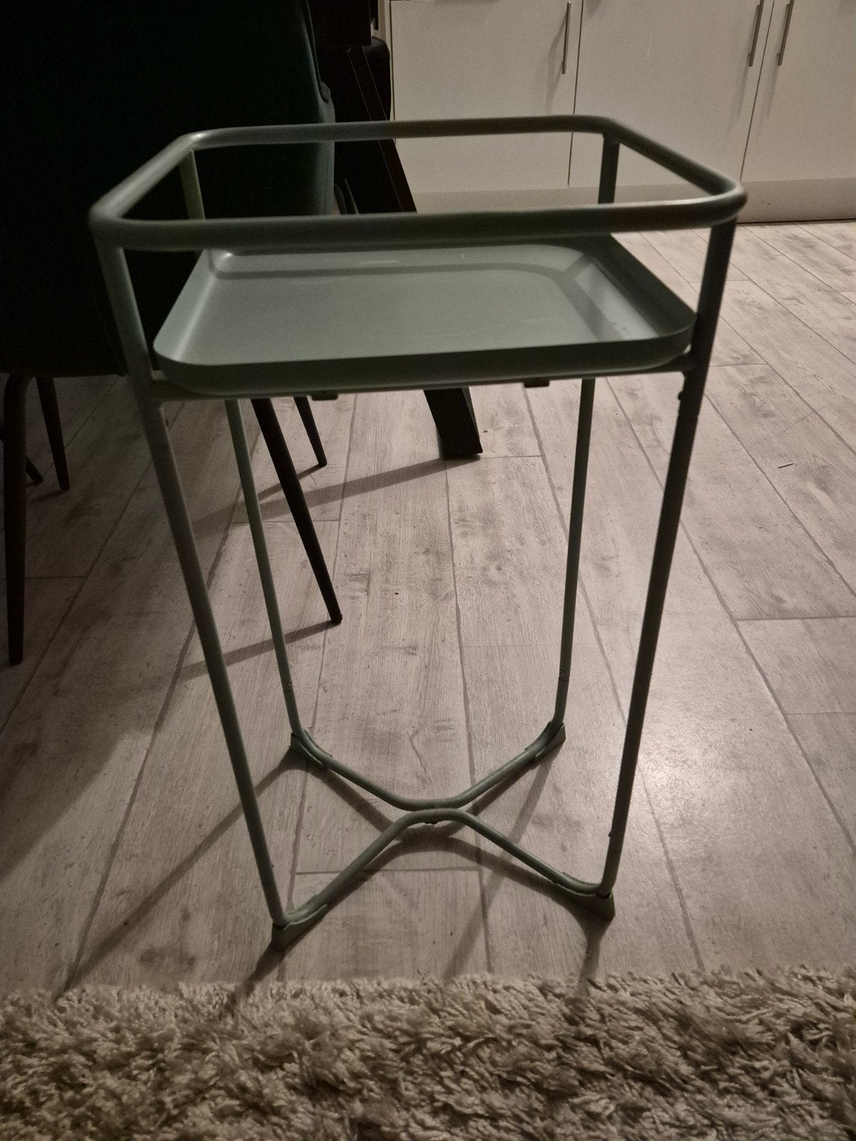 Metalen bijzettafel/plantentafel - Groen, Ophalen