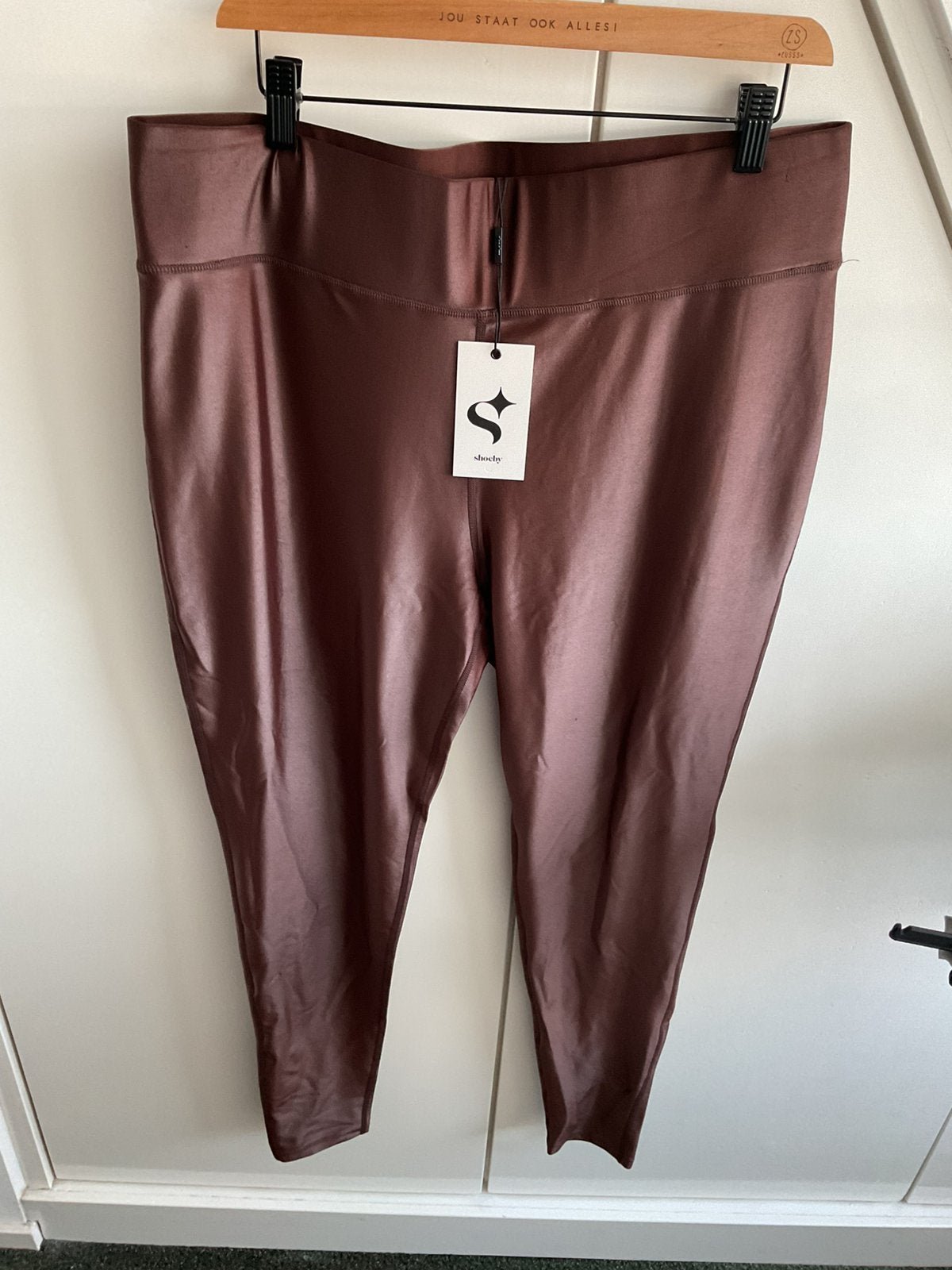 Shoeby bruine glanzende legging maat xxl Nieuw, Legging, Bruin, Nieuw, Overige maten