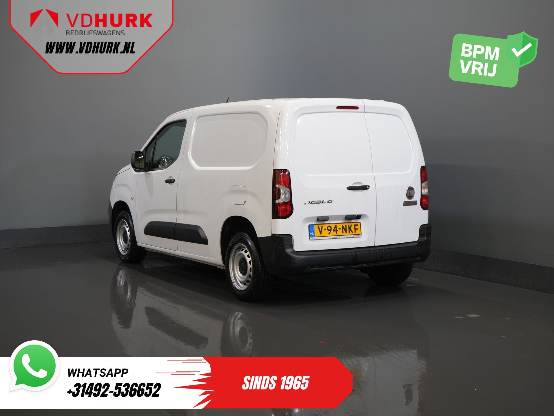 Fiat Doblò 1.5 HDi 100 pk (DEMO) 3 Pers/ CarPlay/ Stoelverw, Auto's, Bestelauto's, Voorwielaandrijving, 1345 kg, Stof, Euro 6