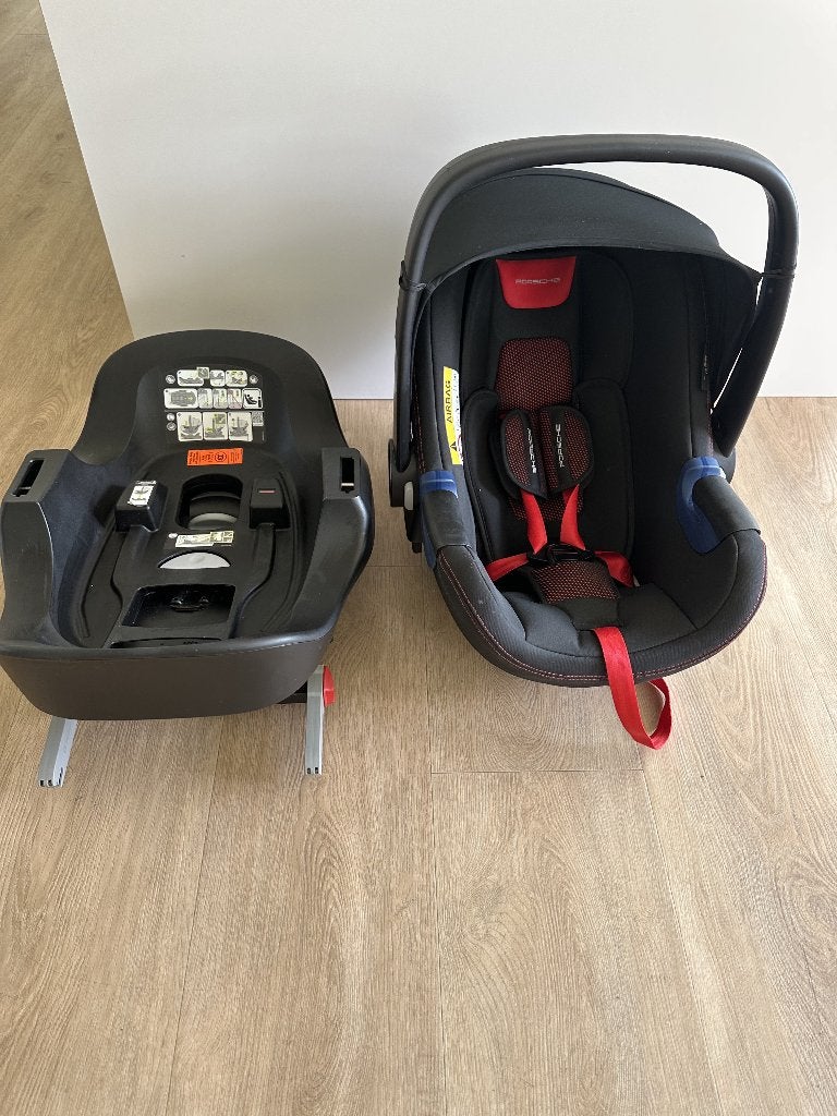 Porsche by Britax Römer Babyautostoel met Isofix Base, Ophalen, Romer, Verstelbare rugleuning, Zo goed als nieuw