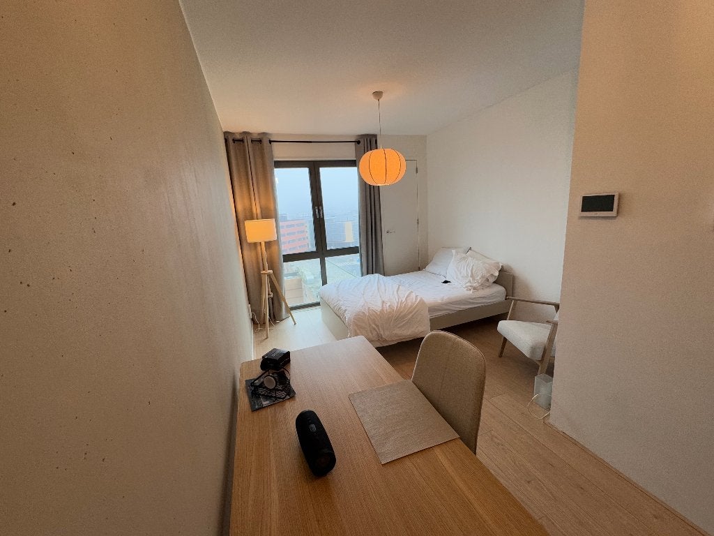 IKEA Bedombouw GURSKEN 140 x200, Huis en Inrichting, Ophalen, Beige, 140 cm, Zo goed als nieuw