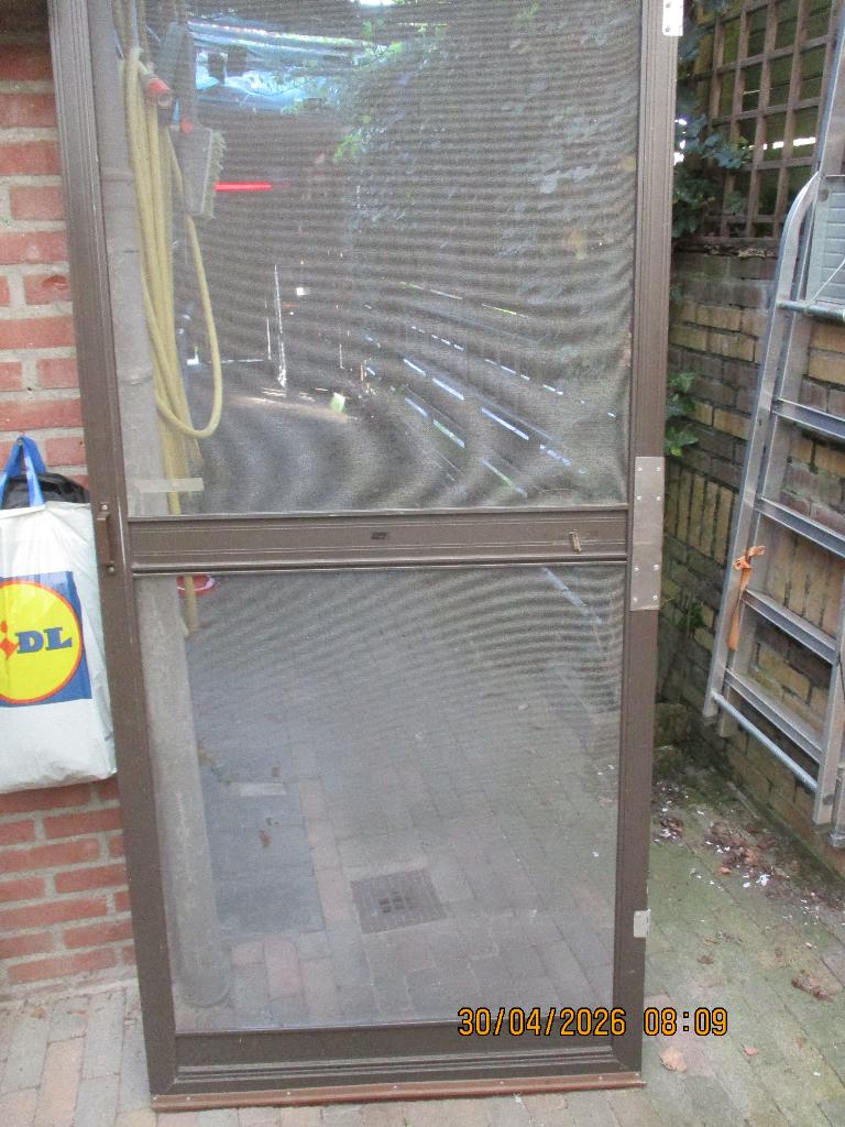 hordeur   aluminium, Doe-het-zelf en Verbouw, Deuren en Horren, Ophalen, Zo goed als nieuw, Hordeur, 200 tot 215 cm