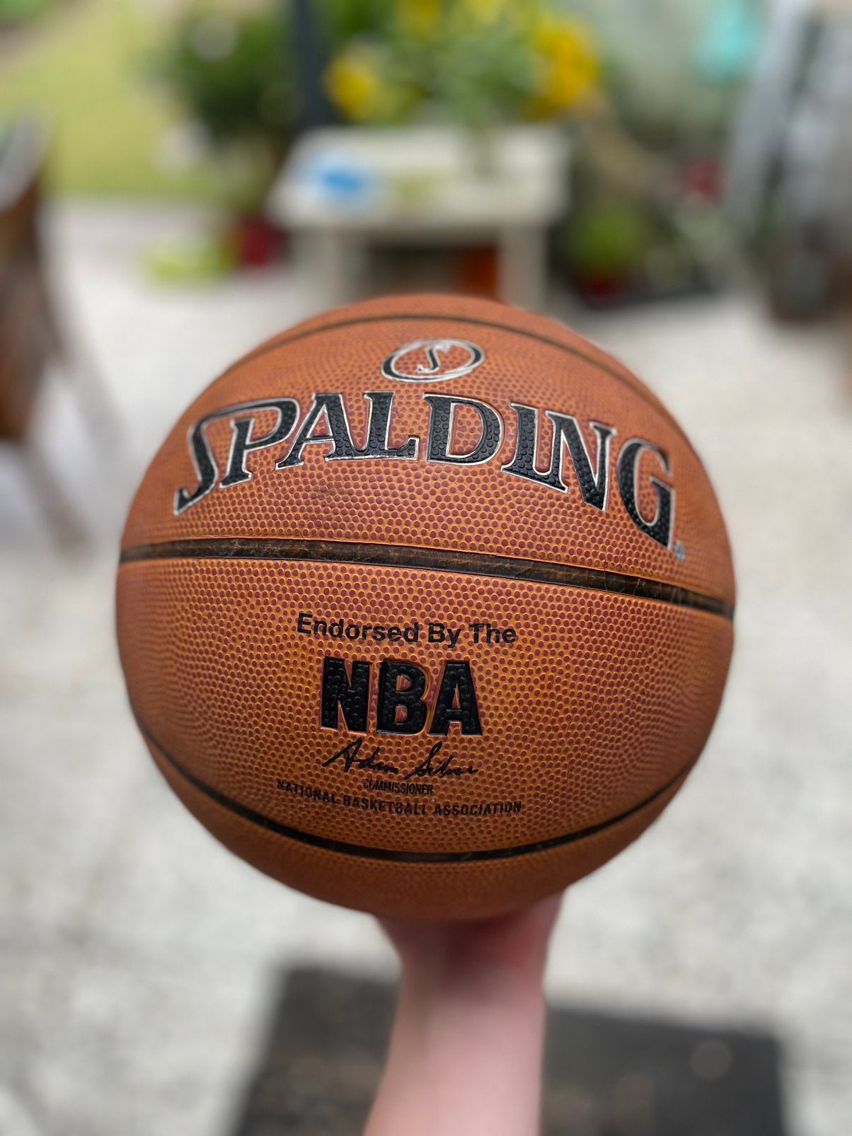 Originele Spalding NBA Platinum Outdoor Basketbal (Maat 7), Ophalen of Verzenden, Gebruikt, Bal
