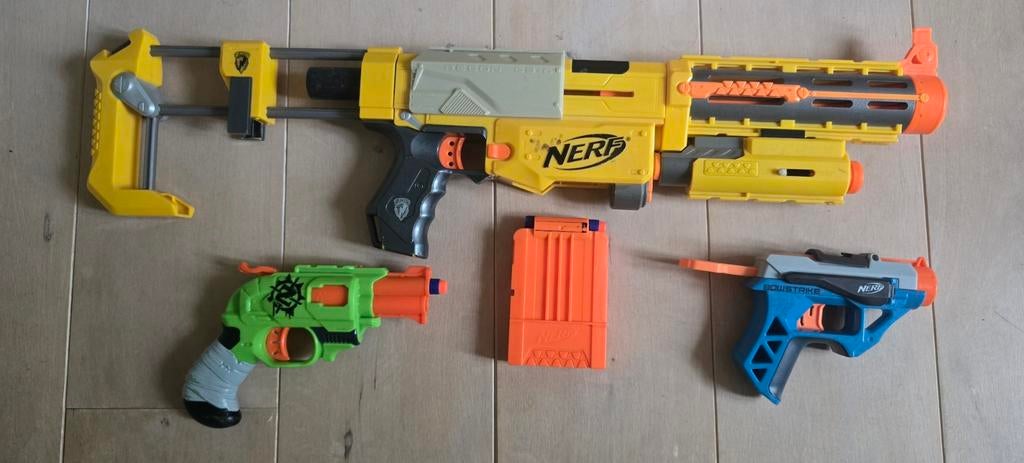 Nerf Blaster Set: Recon CS-6, Zombie Strike, Bowstrike, Ophalen of Verzenden, Gebruikt
