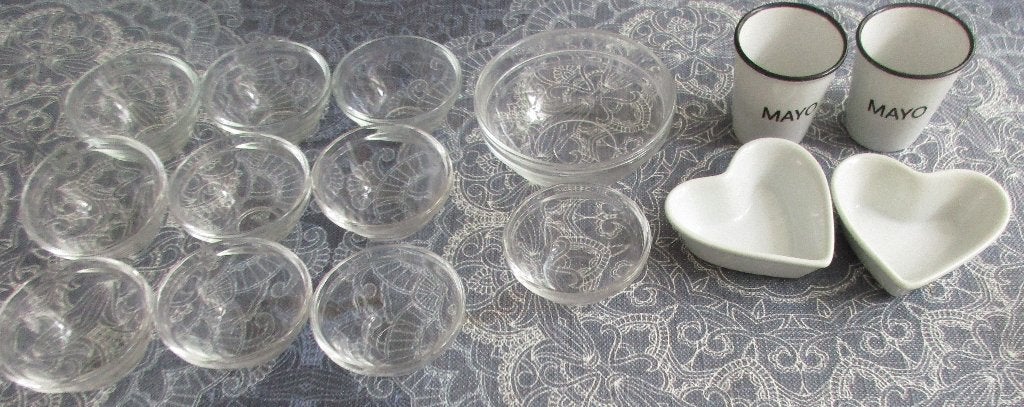 duralex mayonaise of saus schaaltjes -div maten en vormen, Overige typen, Ophalen of Verzenden, Overige stijlen, Glas