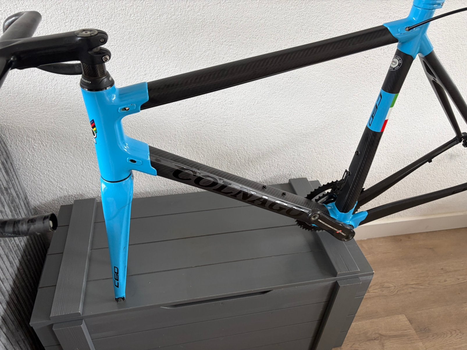 Colnago C60 frame plus Pro cockpit maat 58 cm sloping, Carbon, Zo goed als nieuw, 57 tot 61 cm, Meer dan 20 versnellingen