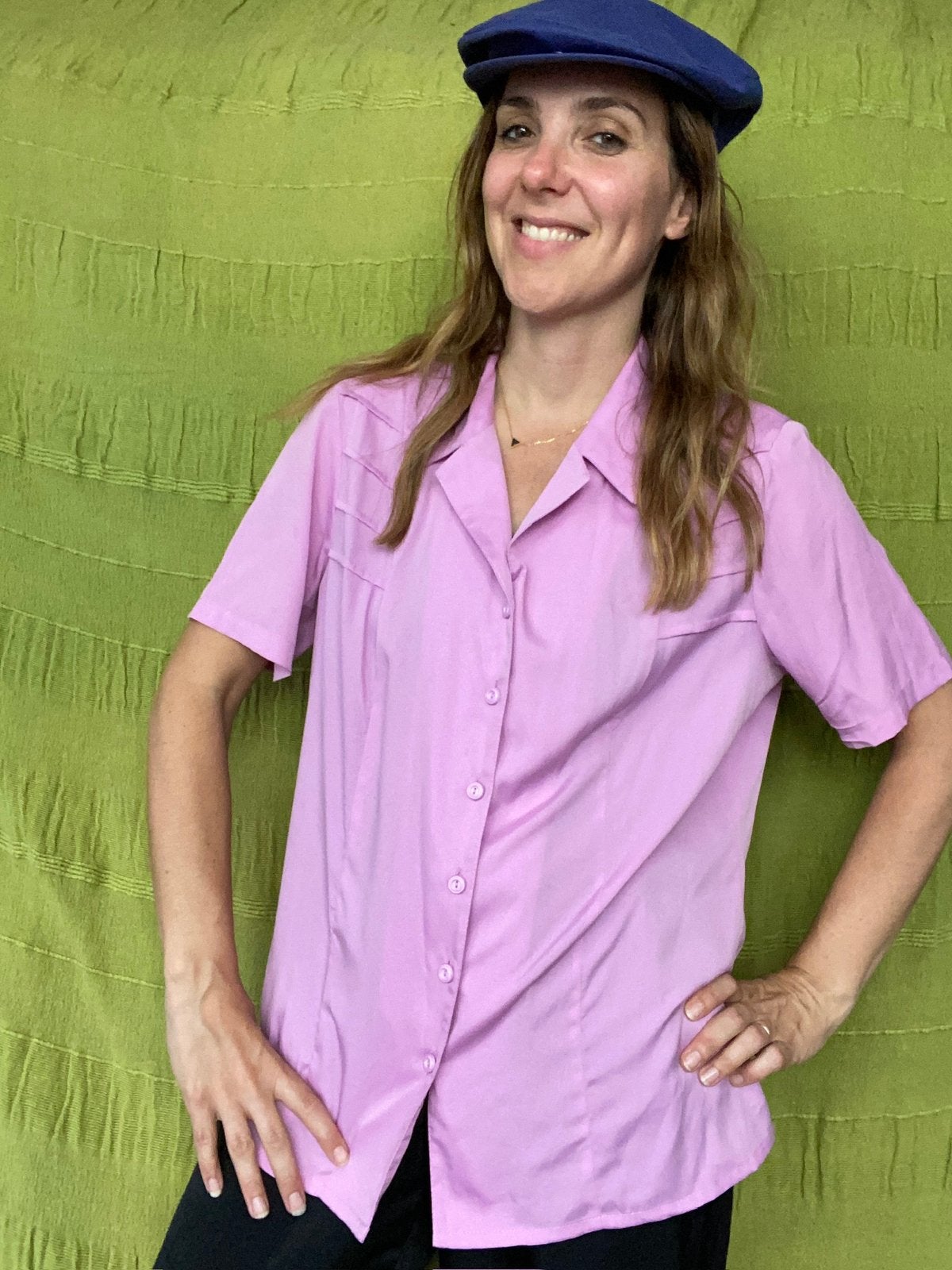 Vintage blouse- jaren.  80/90 - roze - 42/XL, Kleding | Dames, Hgv, Hgv, Maat 42/44 (L), Ophalen of Verzenden