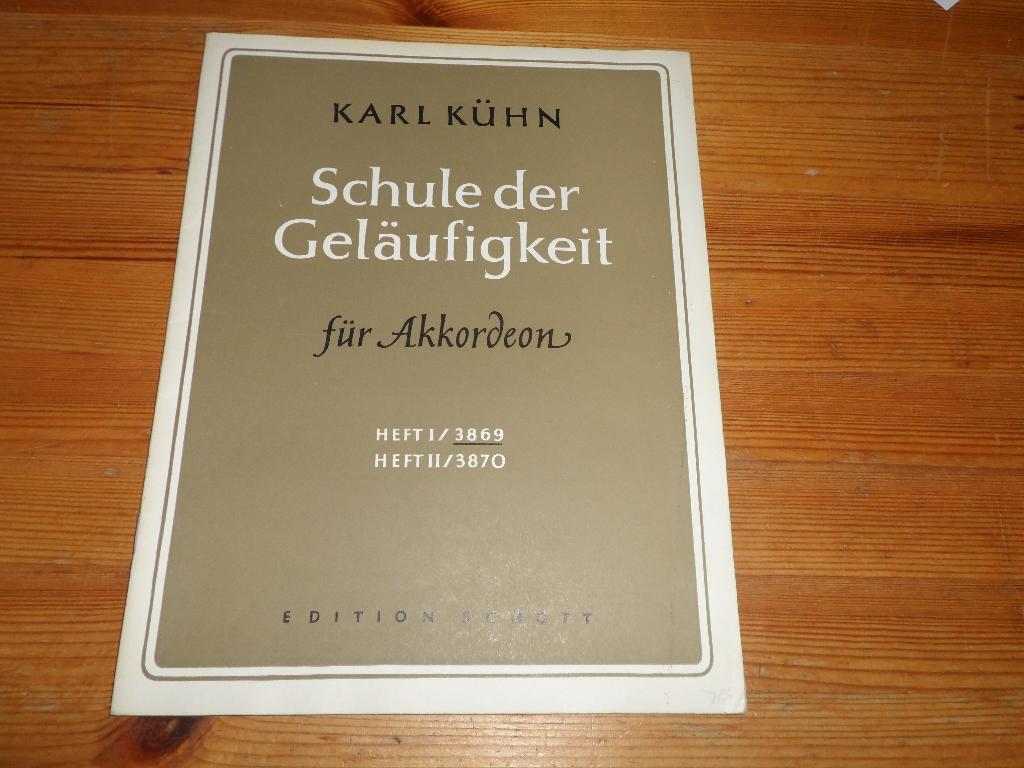 Karl kuhn - schule der gelaufigkeit fur akkordeon heft 1, Klassiek, Ophalen of Verzenden, Zo goed als nieuw, Artiest of Componist