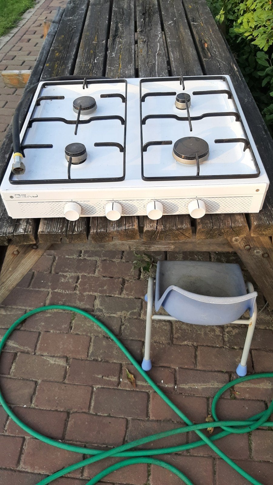 Draagbaar 4-pits gasfornuis - Ideaal voor camping/buiten, Witgoed en Apparatuur, Fornuizen, Ophalen, Gebruikt, Minder dan 85 cm