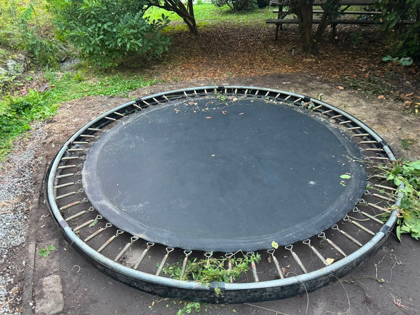 Inbouw trampoline (rond), Ophalen, Gebruikt