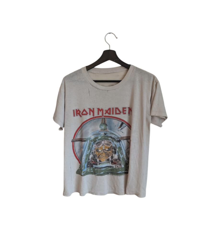 iron maiden aces high tee 1984 – vintagel band shirt, Maat 48/50 (M), Wit, Ophalen of Verzenden, Rare
