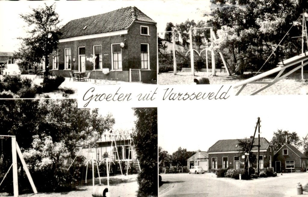 Varsseveld - Café - De Weerd, Verzamelen, Ansichtkaarten | Nederland, Ophalen of Verzenden, 1940 tot 1960, Ongelopen, Gelderland