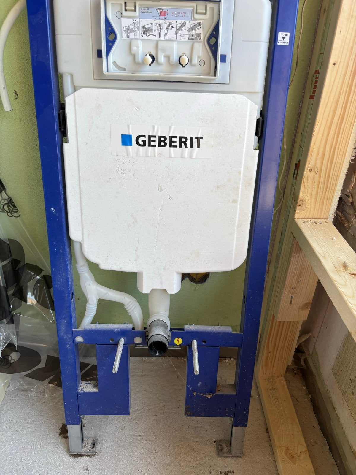 Geberit inbouwreservoir voor wandcloset, Ophalen, Gebruikt, Toilet