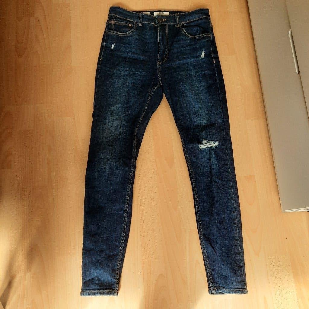 Skinny midrise 40 spijkerbroek  berska, Verzenden, Zo goed als nieuw, Blauw, W30 - W32 (confectie 38/40)
