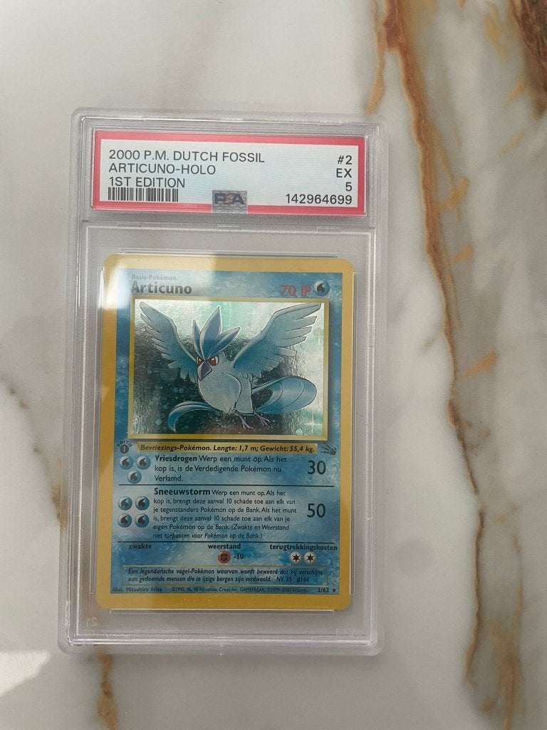 Articuno Holo  Dutch 1st edition #2 PSA 5, Verzenden, Zo goed als nieuw, Losse kaart