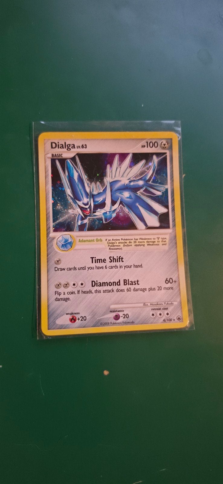 Dialga LV.63 Pokemon Kaart, Ophalen of Verzenden, Nieuw, Losse kaart, Foil
