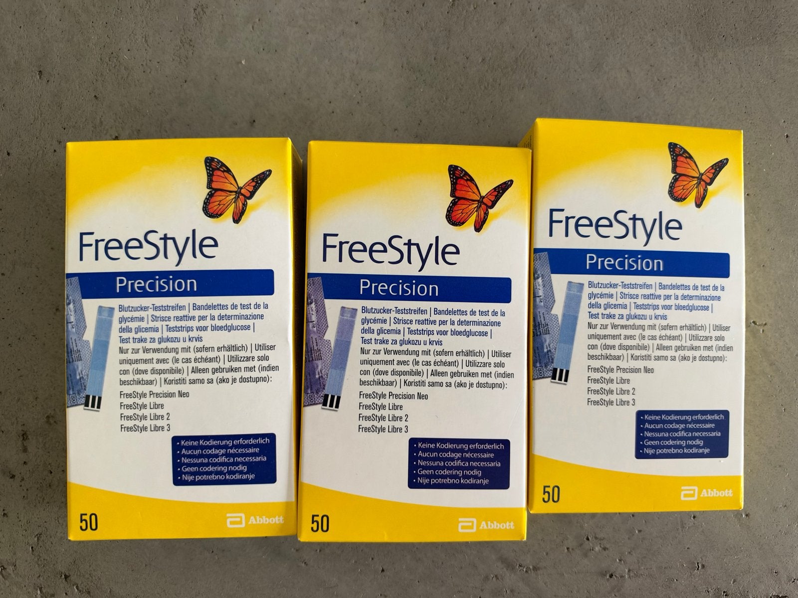 3x FreeStyle Precision bloedglucoseteststrips, Ophalen of Verzenden, Nieuw, Overige typen