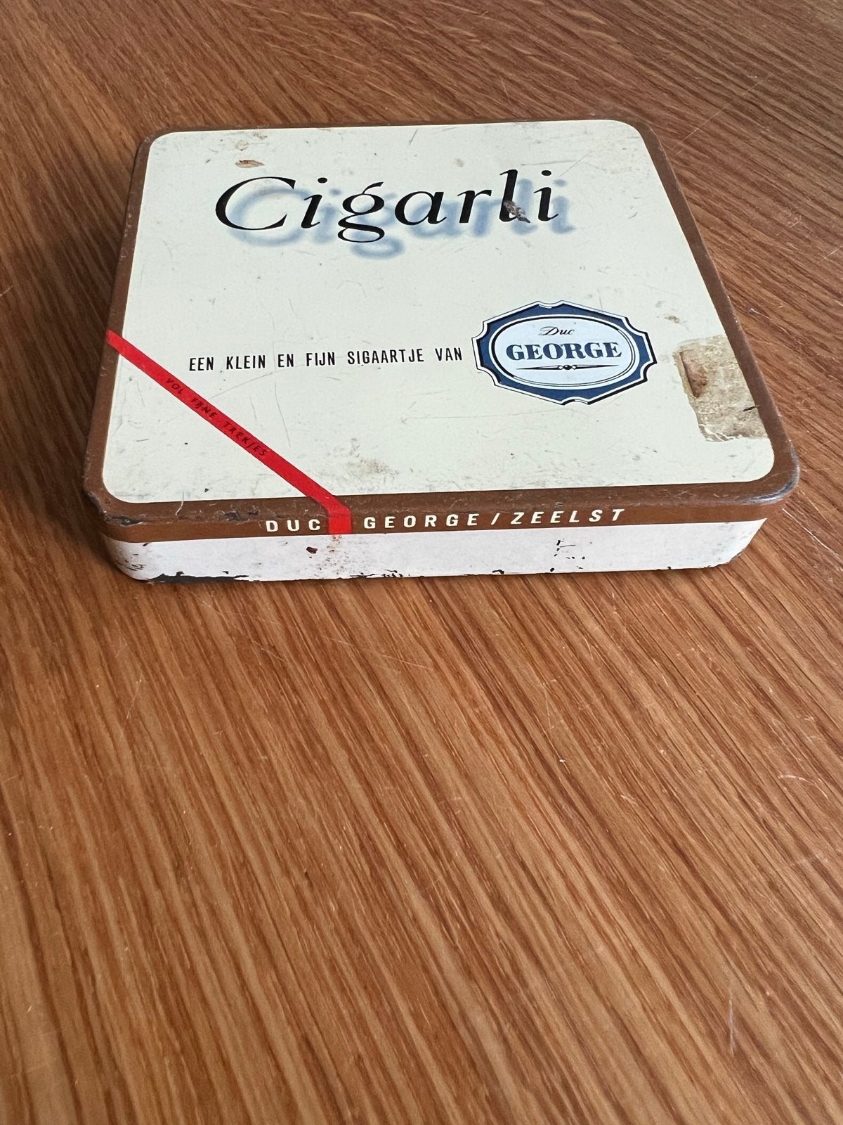 Vintage Duc George Cigarli sigarenblikje - Een klein en fijn, Verzamelen, Ophalen of Verzenden, Gebruikt, Overige, Overige merken