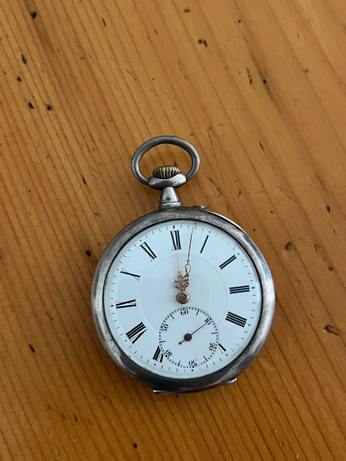 Zakhorloge Zilver 800, Ophalen of Verzenden, Zilver, Overige merken, 1930 tot 1960
