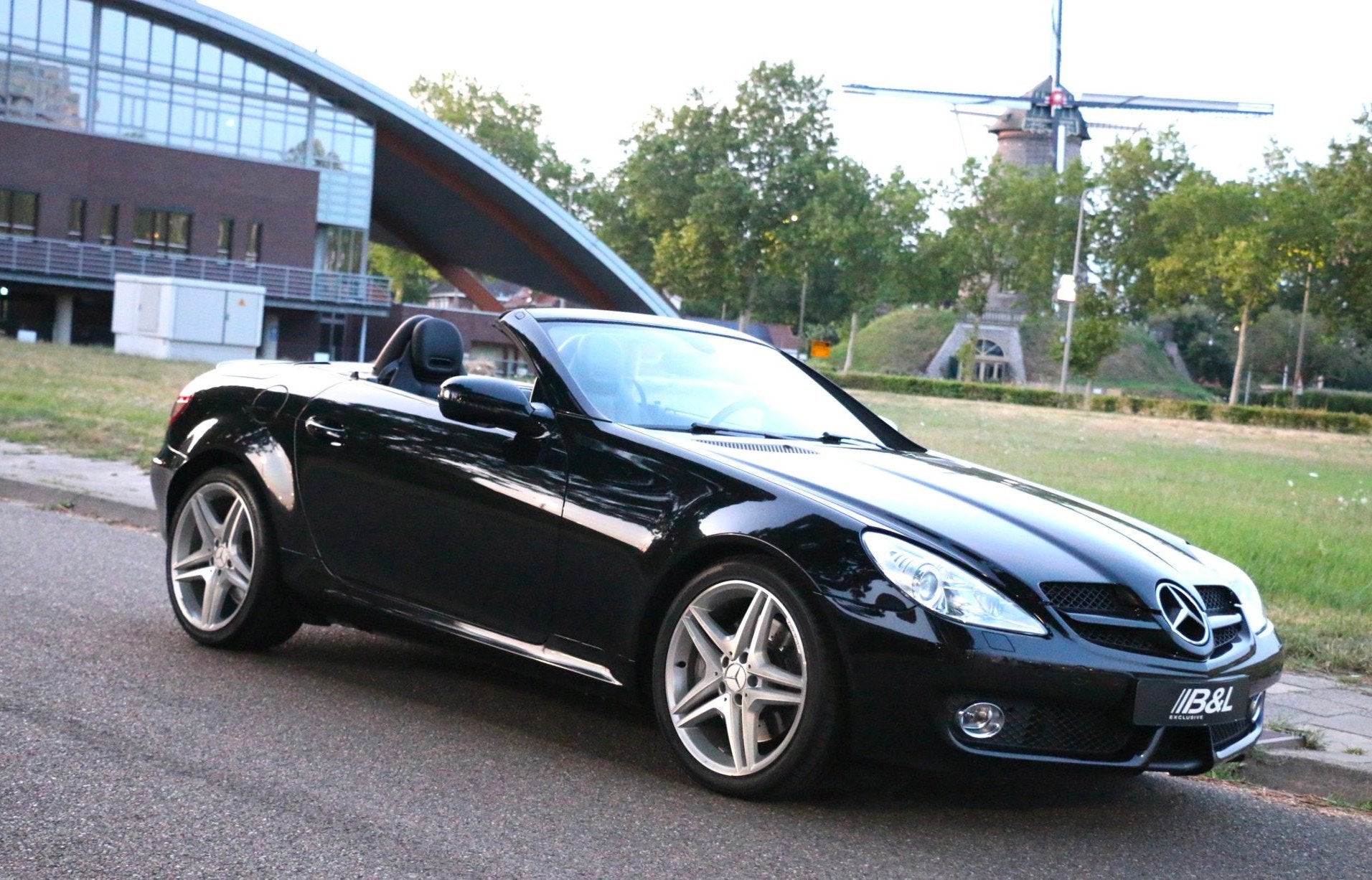 Mercedes-Benz SLK-klasse 350 3.5 V6 AMG Roadster 7G-Tronic A, Auto's, Automaat, Achterwielaandrijving, Gebruikt, Zwart