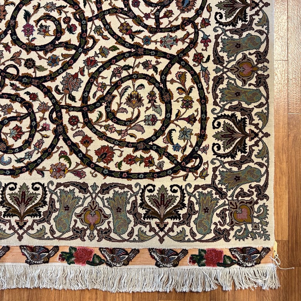perzisch tapijt tabriz vloerkleed 318 x 200 - Gratis bezorgd, TTM Wonen, Meubels – (Perzische) Tapijten en Woonaccessoires, Blauw