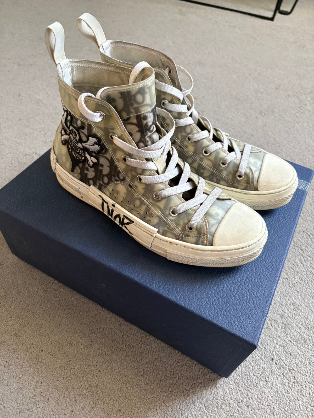 Dior x Shawn Stüssy B23 sneakers (Limited Edition), Kleding | Heren, Wit, Ophalen of Verzenden, Sneakers of Gympen, Gedragen