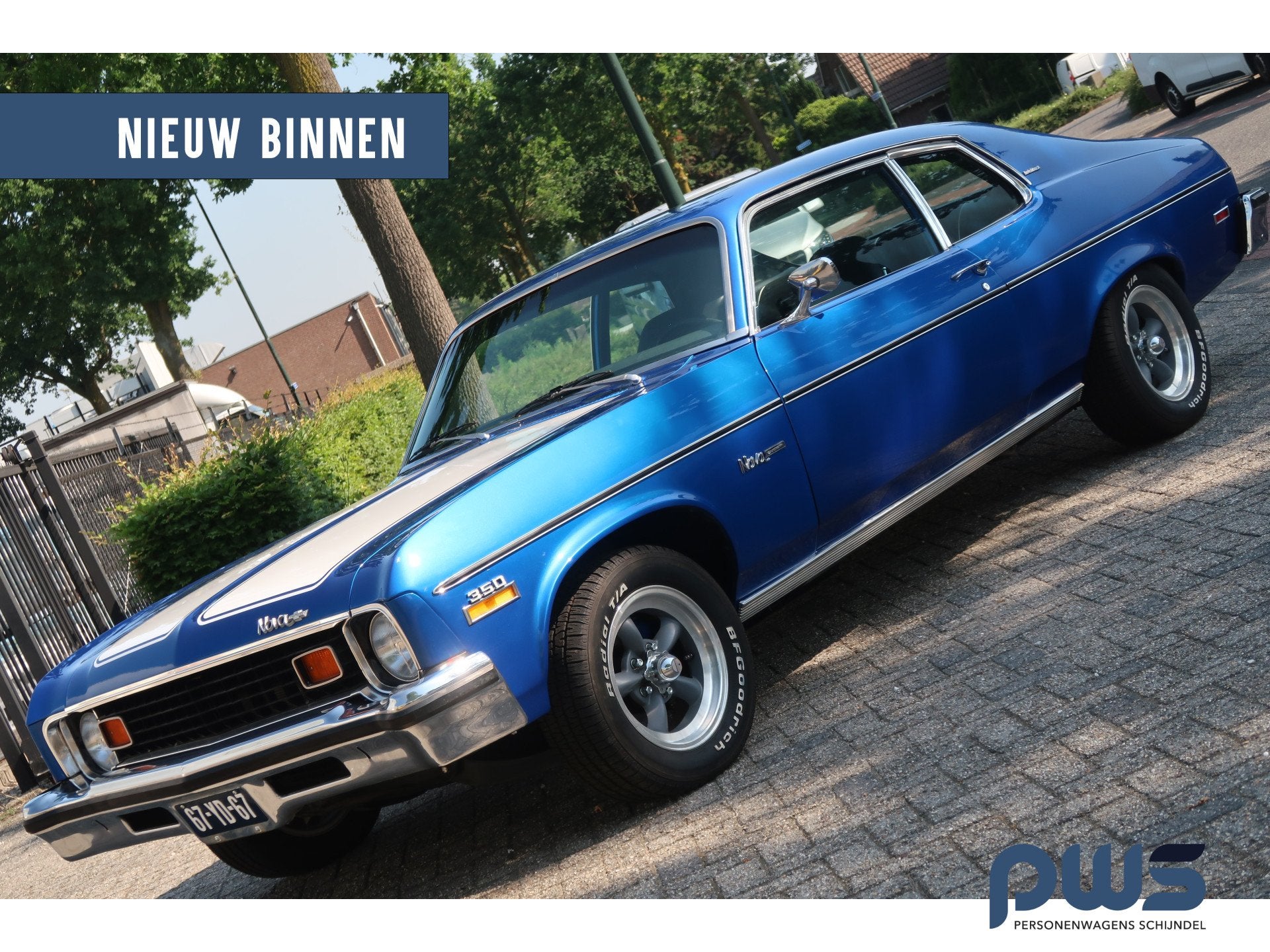 Chevrolet Nova 350 Custom Fastback 5.7 V8 Body Of Rest., Auto's, Metallic lak, Zwart, Chevrolet, 11 km/l