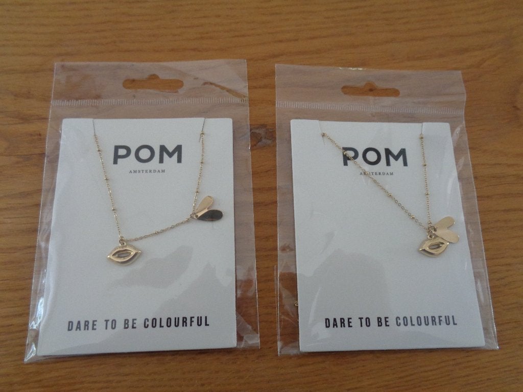 POM AMSTERDAM goudkleur ketting, Met hanger, Overige materialen, Nieuw, Ophalen of Verzenden