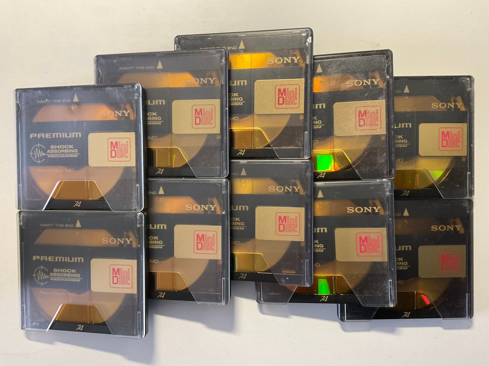 Minidisc’s. SONY PREMIUM GOLD. 10x als nieuw. 74 minuten, Ophalen of Verzenden