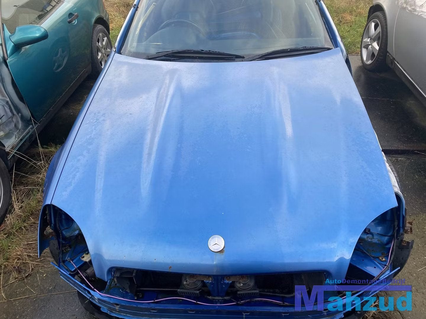 MERCEDES SLK R170 Blauw 372 Motorkap 1996-2004, Gebruikt, Mercedes-Benz AG, Mercedes-Benz, Ophalen of Verzenden