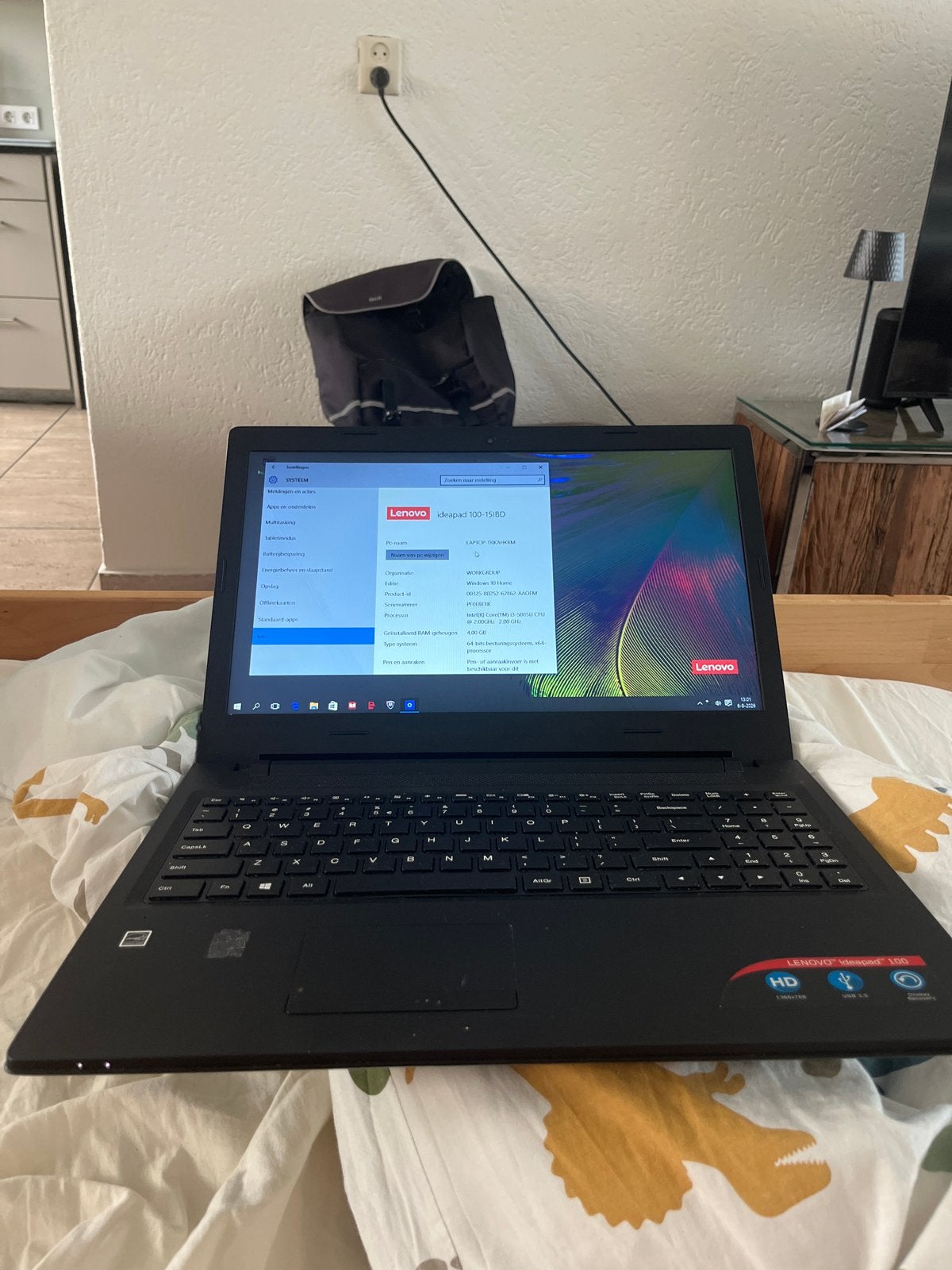Lenovo Ideapad 100-15IBD Laptop - Inclusief Oplader, Gebruikt, HDD, 2 tot 3 Ghz, Ophalen of Verzenden