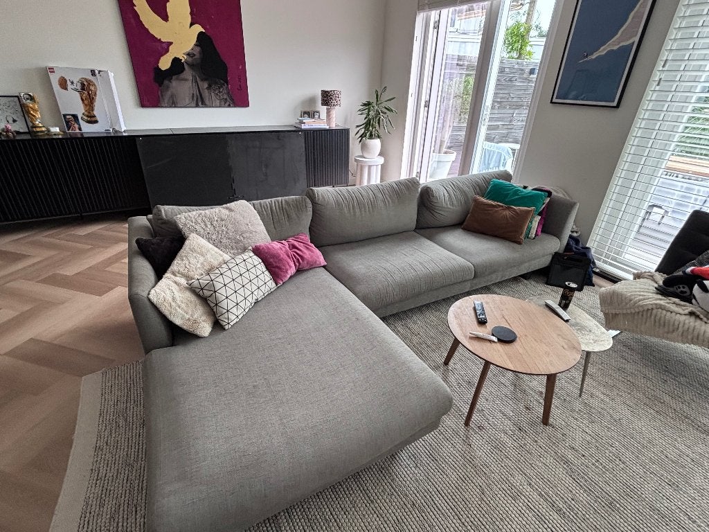 Bank met chaise longue GRATIS AF TE HALEN, Ophalen, 250 tot 300 cm, Gebruikt, Vierpersoons of meer
