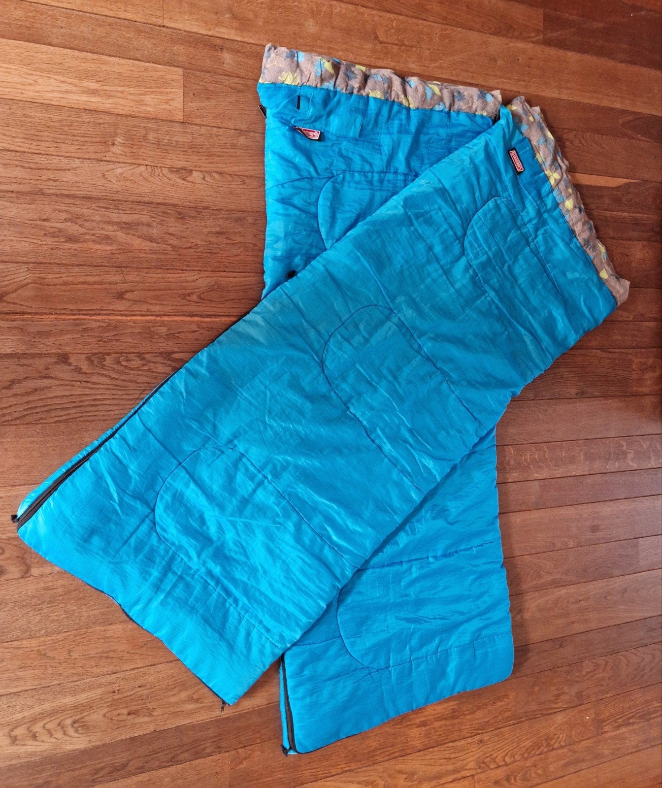 Blauwe Coleman kinder slaapzak 167 x 66 2 stuks, Caravans en Kamperen, Slaapzakken, Ophalen, Gebruikt