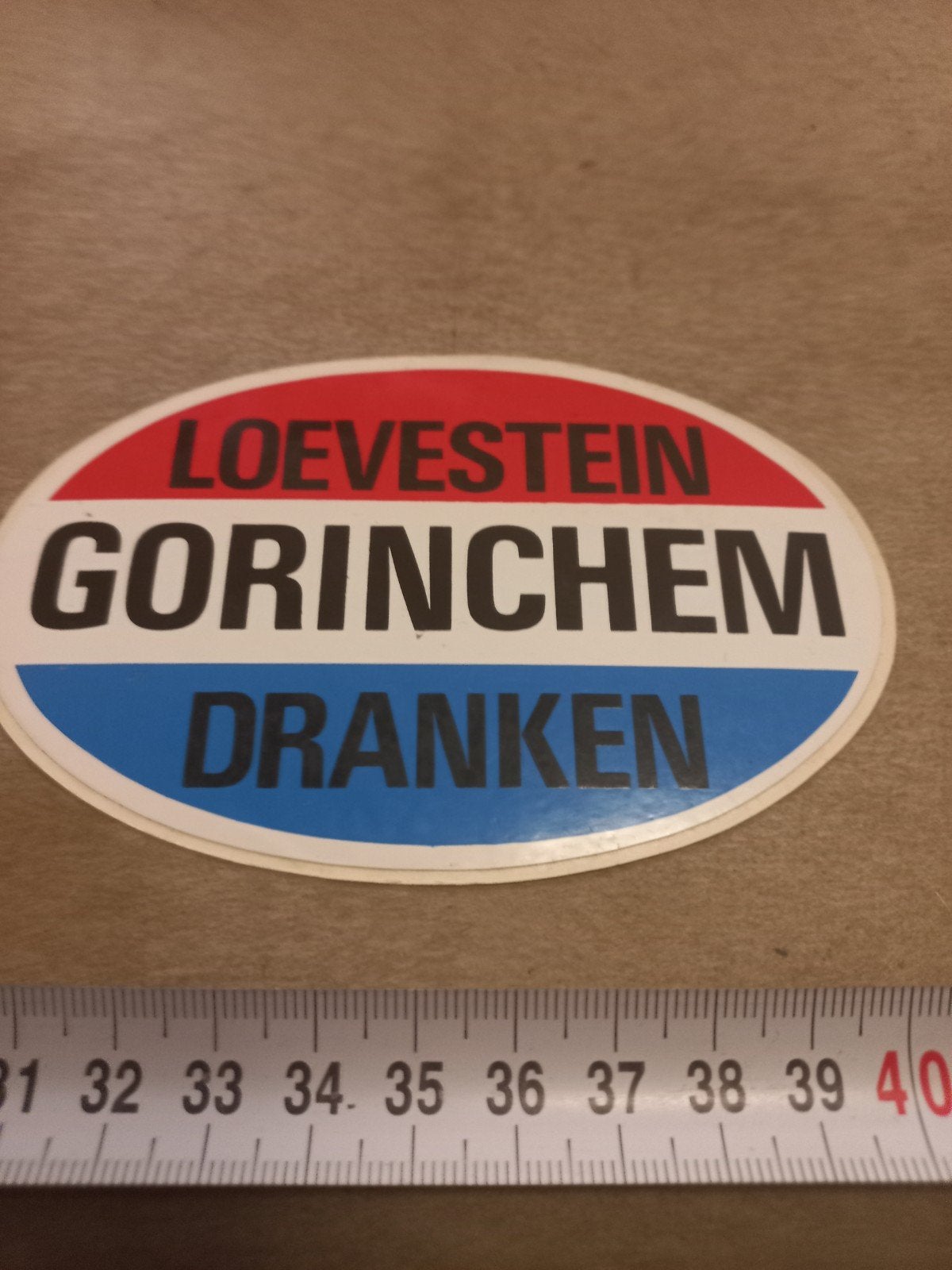 Vintage Loevestein Gorinchem Dranken Sticker, Ophalen of Verzenden