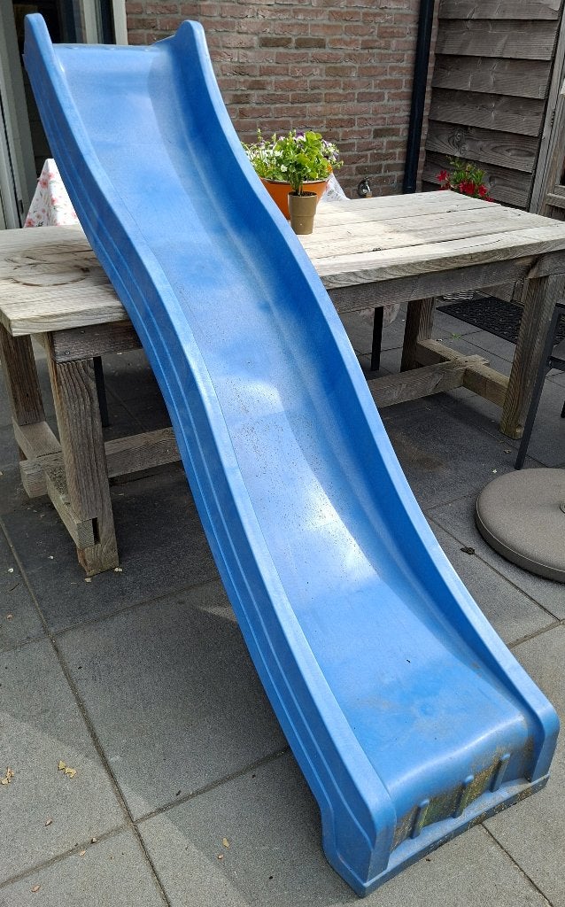 Blauwe Jungle Gym glijbaan, Kinderen en Baby's, Speelgoed | Buiten | Speeltoestellen, Ophalen, Gebruikt, Glijbaan