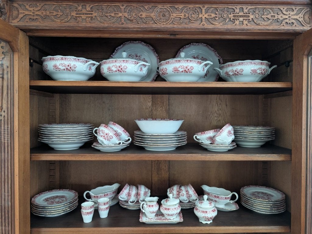 Oud servies Bavaria Seltmann Weiden, Theresia rood goud rand, Ophalen