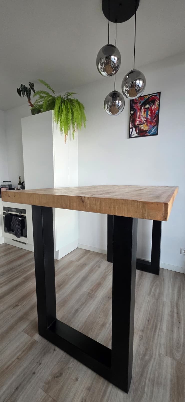 Bartafel met barkrukken en barstoelen, Huis en Inrichting, Ophalen, Gebruikt, 100 tot 150 cm, 150 tot 200 cm