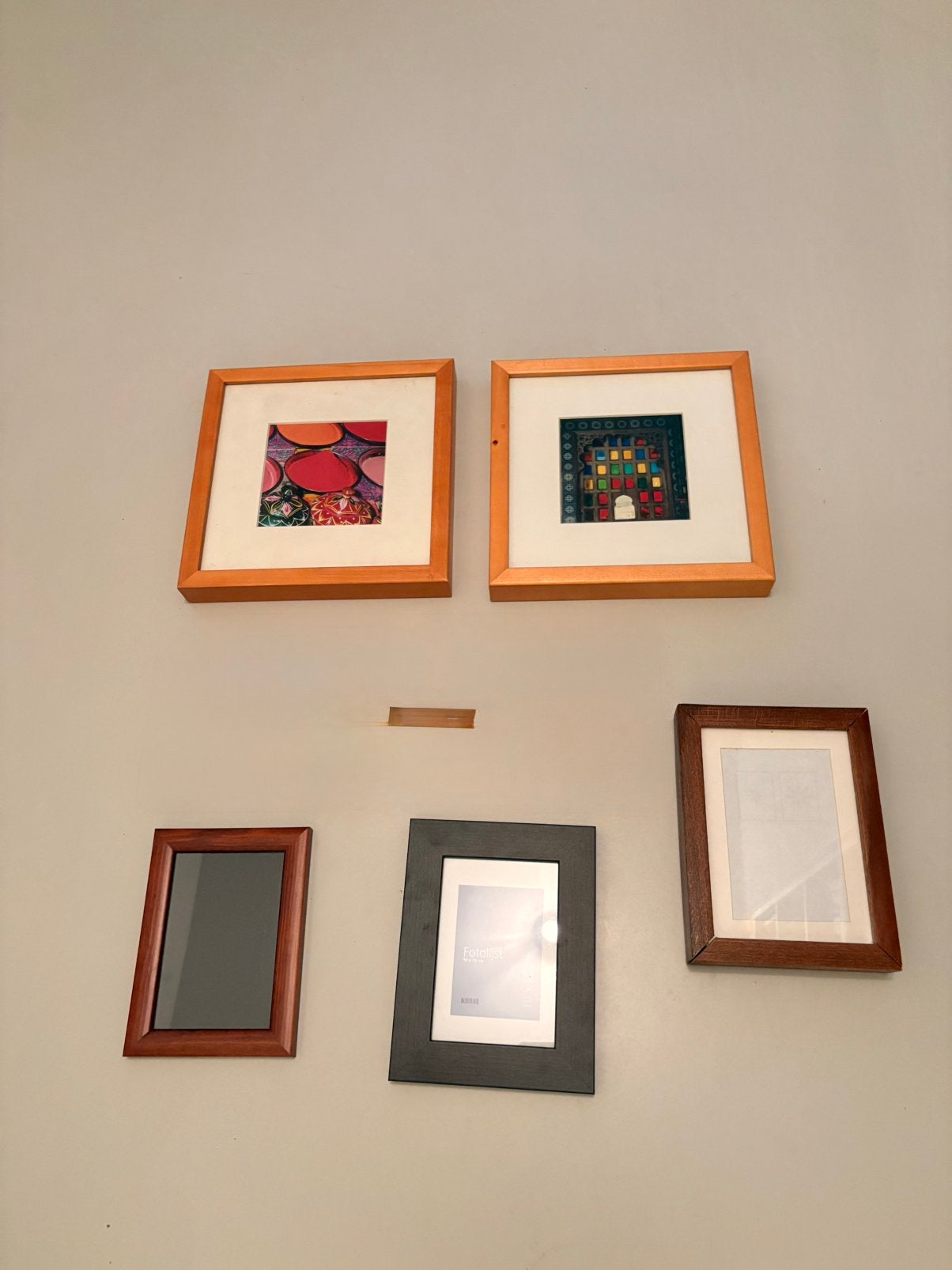 5 houten lijsten | diverse formaten, Huis en Inrichting, Bruin, Gebruikt, Ophalen of Verzenden, Fotolijst