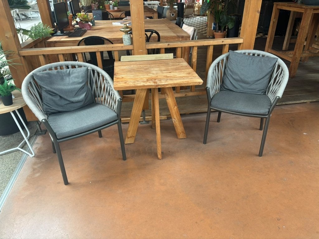 Borek | Tuinset Majinto-Salerno | Showroommodel, Gebruikt, Teakhout, Tuinset, Eettafel